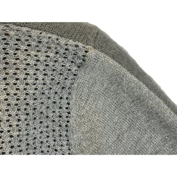 Anthropologie Troubadour Womens Cardigan Gray Sparkle Metallic Small S Holiday - Picture 5 of 7